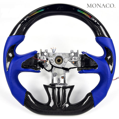 Custom carbon fiber steering wheel for Infiniti Q50S-Q50-Q60-QX60-QX50 (2014–2024): Blue