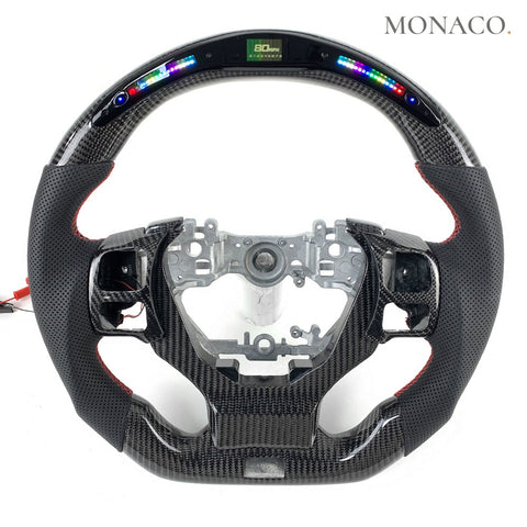 Custom carbon fiber steering wheel for Lexus IS IS300 IS350 IS250 F Sport (2014–2024): LED Carbon