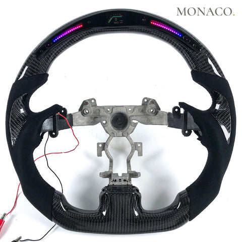 Custom carbon fiber steering wheel for Infiniti G37 (2014–2016): Black
