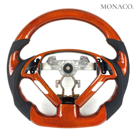 Custom carbon fiber steering wheel for Infiniti G37S-G37 (2008–2013): Orange