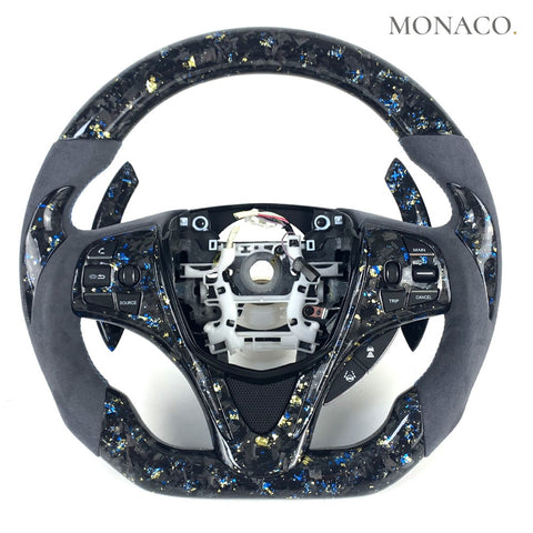 Custom carbon fiber steering wheel for Acura Integra TSX RLX CDX (2010–2023): Multi-Color Forged Carbon