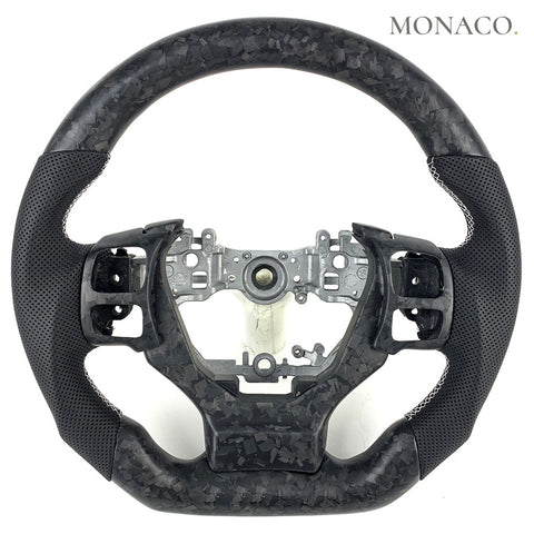 Custom carbon fiber steering wheel for Lexus ES IS GS LS NX RX IS350 (2015–2017): Perforated Leather Forged Carbon
