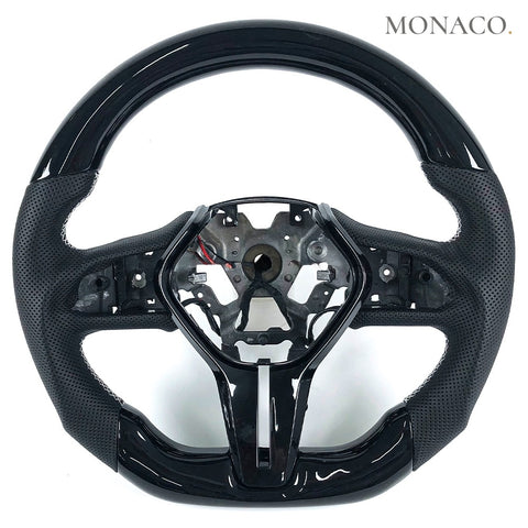 Custom carbon fiber steering wheel for Infiniti Q50L-Q50-Q60-QX60 (2014–2024): Black