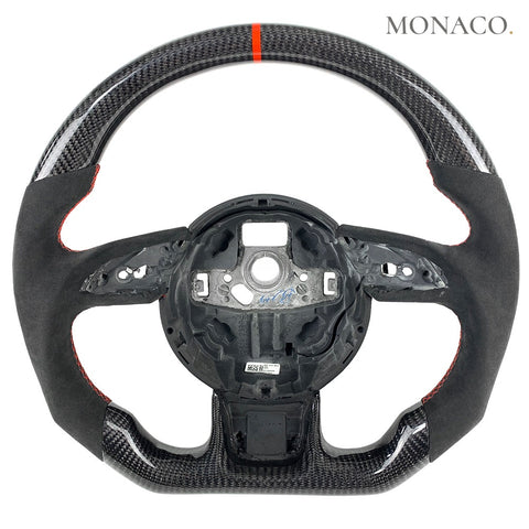 Custom carbon fiber steering wheel for Audi A4 B9 A6 C8 Q5 (2015–2025): OEM-Style Dry Carbon