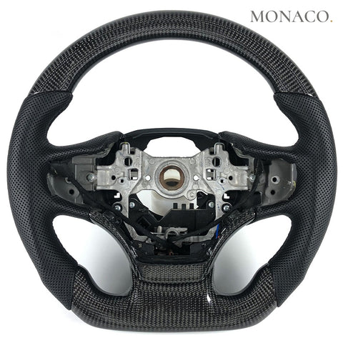 Custom carbon fiber steering wheel for Lexus ES ES350 ES300h ES250 (2013–2018): Perforated Leather Carbon