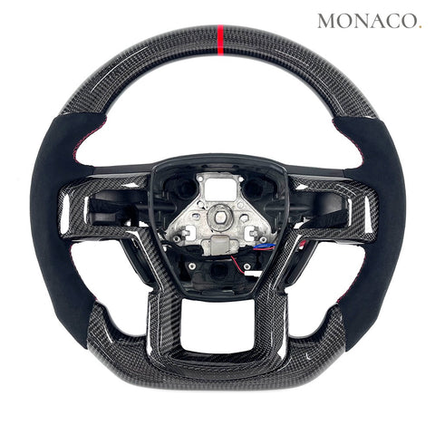 Custom carbon fiber steering wheel for Ford F-150 Raptor (2019–2022): Carbon