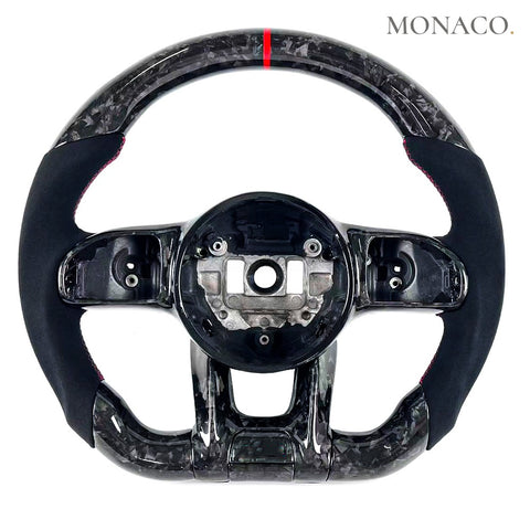Custom carbon fiber steering wheel for Mercedes-Benz G-Class G350-G550, C-Class C300-C63S, CLA-GLA-GLE-GLS, E300, S400, A45 AMG GT (1990–2020): Upgraded Forged Carbon Fiber