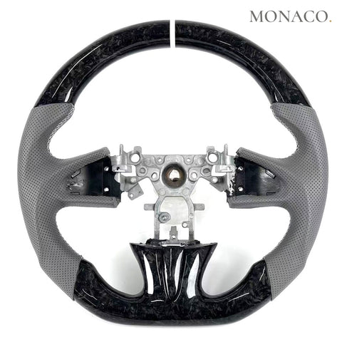 Custom carbon fiber steering wheel for Infiniti Q50 (2015–2017): Gray