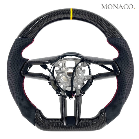 Custom carbon fiber steering wheel for Porsche 911 992 Panamera (2017–2024): Carbon Racing