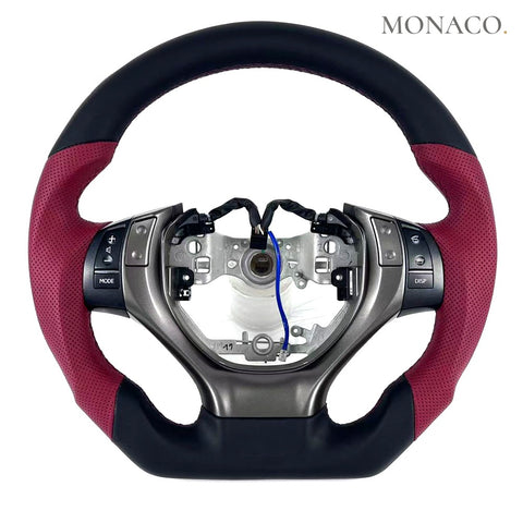 Custom carbon fiber steering wheel for Lexus RX GS ES IS NX (2013–2025): Genuine Leather