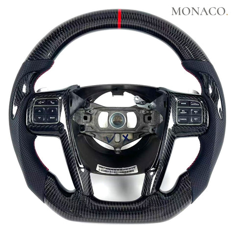 Custom carbon fiber steering wheel for Chrysler 300 300C (2012–2014): Carbon