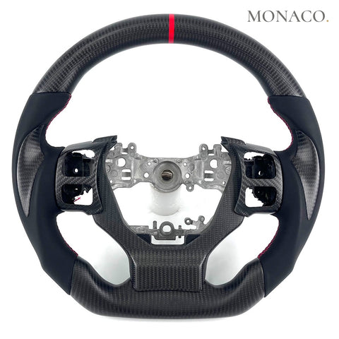 Custom carbon fiber steering wheel for Lexus IS NX RC RC F GS F RX IS250 IS300 IS350 (2014–2025): Matte Carbon