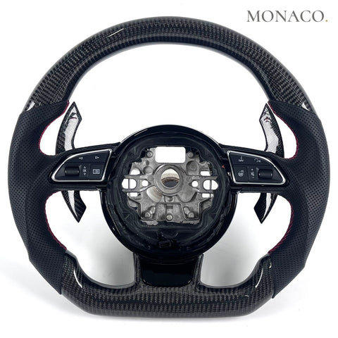 Custom carbon fiber steering wheel for Audi A4 A5 S4 S5 B8 B8.5 B9 (2008–2019): Carbon