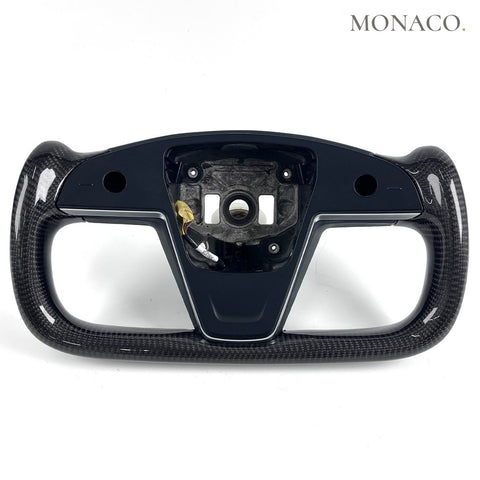 Custom carbon fiber steering wheel for Tesla Model 3 Model Y (2017–2023): Carbon