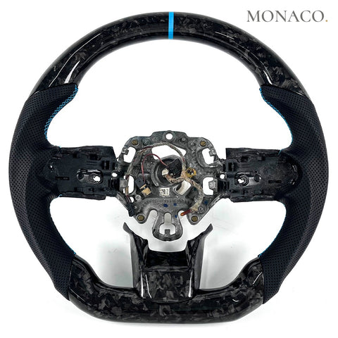Custom carbon fiber steering wheel for Mini Cooper Cooper S & JCW F55 F56 F57 (2014–2026): Forged Carbon