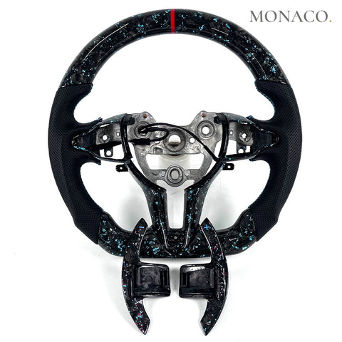 Custom carbon fiber steering wheel for Hyundai Elantra N i30N i20N Veloster N Sonata N-Line (2017–2023): Forged Carbon