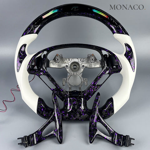 Custom carbon fiber steering wheel for Infiniti G37x-G37S-G37-G35 (2003–2013): Purple
