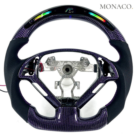 Custom carbon fiber steering wheel for Infiniti G37x-G37S-G37 (2018–2019): Purple