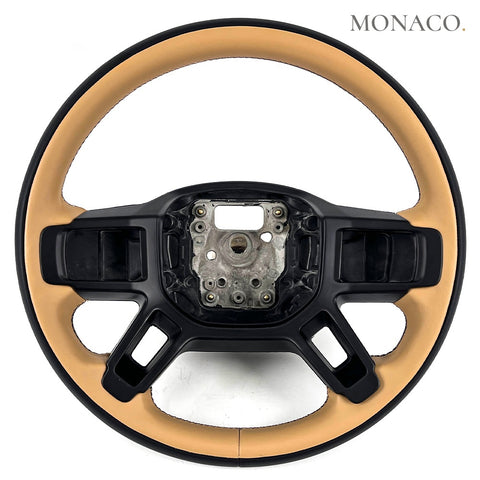 Custom carbon fiber steering wheel for Land Rover Range Rover Evoque Defender (2015–2019): All Leather