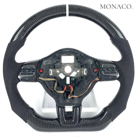 Custom carbon fiber steering wheel for Volkswagen Golf GTI GLI GTD R Mk6 Mk7 (2010–2021): Carbon