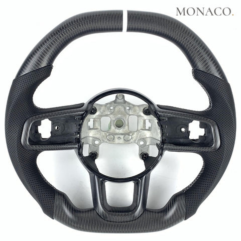 Custom carbon fiber steering wheel for Jeep Wrangler JL Gladiator (2018–2023): Matte Carbon