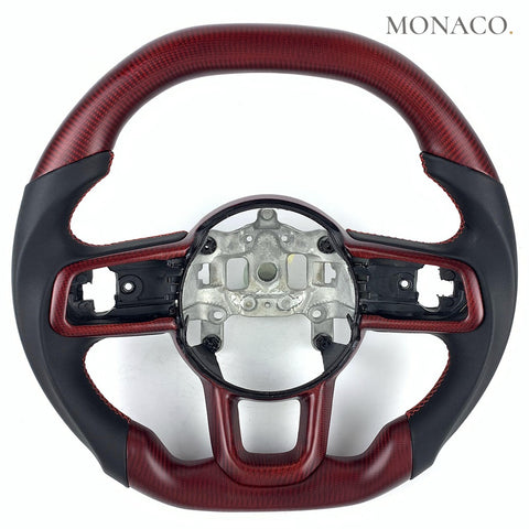 Custom carbon fiber steering wheel for Jeep Gladiator Wrangler JL (2018–2023): Matte Carbon