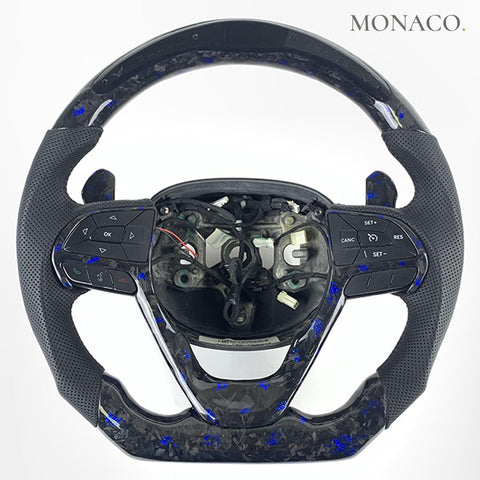 Custom carbon fiber steering wheel for Jeep Grand Cherokee (2015–2020): LED Forged Carbon