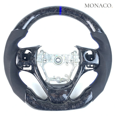 Custom carbon fiber steering wheel for Toyota Corolla (2014–2019): Forged Carbon