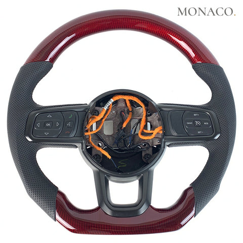 Custom carbon fiber steering wheel for Jeep Wrangler JL Gladiator (2018–2023): Carbon