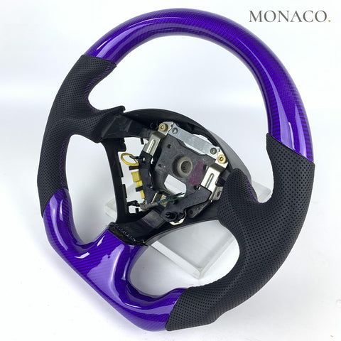 Custom carbon fiber steering wheel for Honda S2000 (2005–2012): Purple Carbon Fiber