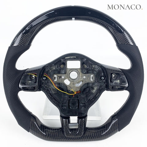 Custom carbon fiber steering wheel for Volkswagen Golf GTI Golf R Mk6 (2008–2013): LED Carbon