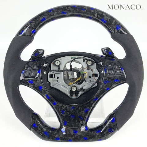 Custom carbon fiber steering wheel for BMW 3 Series E90-E92 (2005–2013): LED Display