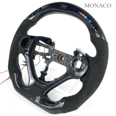 Custom carbon fiber steering wheel for Honda Civic (2012–2016): LED Display