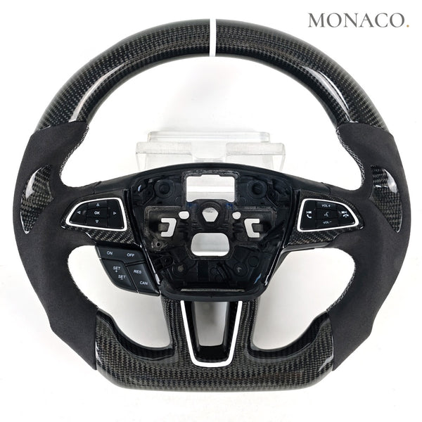 2015–2018 Ford Focus Mk3 Carbon Fiber Steering Wheel – Suede & Carbon Fiber