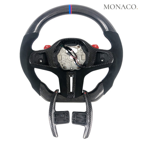 Custom carbon fiber steering wheel for BMW 3 Series G20, 5 Series G30, M3 G80 (2019–2026): Carbon Fiber