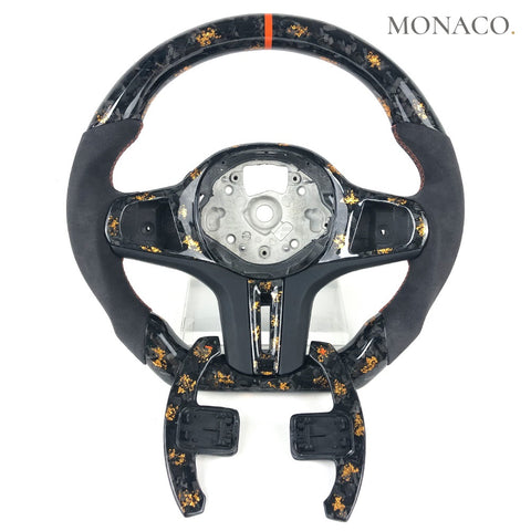 Custom carbon fiber steering wheel for BMW 3 Series G20 G21, 4 Series G22 G26, 2 Series G29 (2018–2024): Forged Carbon Fiber