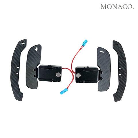 Custom carbon fiber steering wheel for BMW 3 Series F30, 5 Series F10, M3, M4, M5, M8, X5 G05 (2011–2019): Magnetic Carbon Fiber Paddle Shifter (Accessory)
