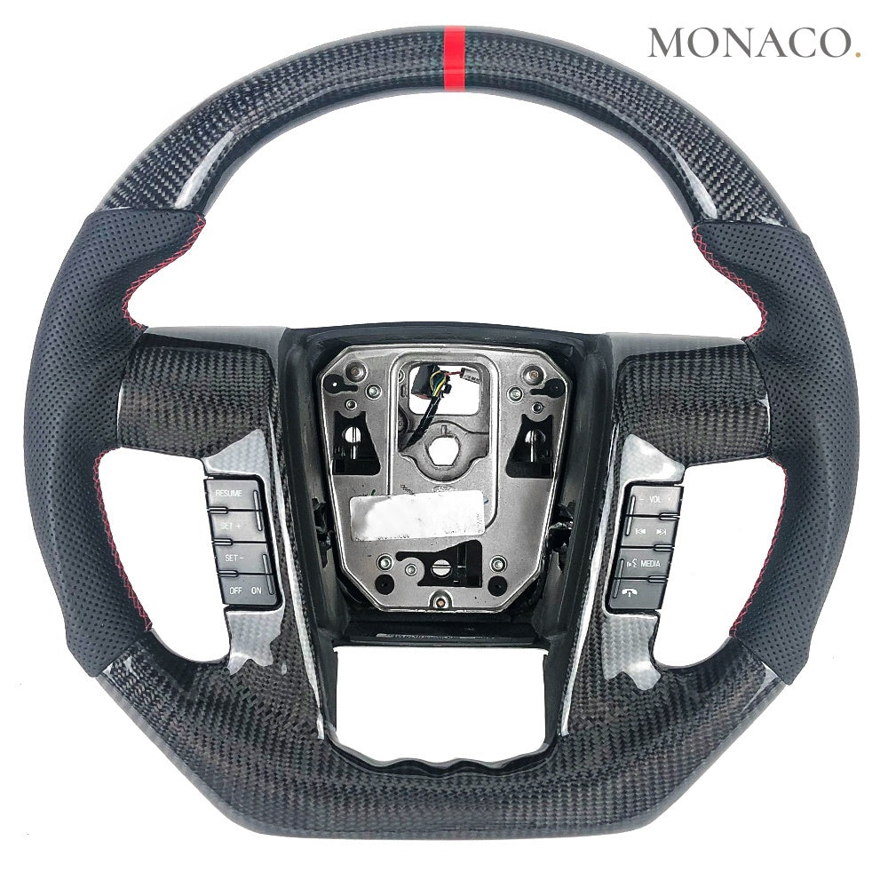 2010–2014 Ford F-150 Raptor Carbon Fiber Steering Wheel – Perforated Leather & Carbon Fiber