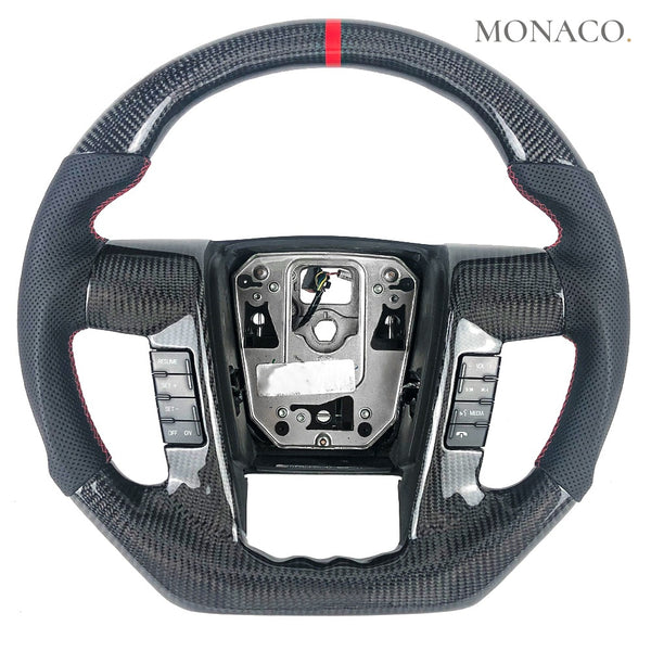 2010–2014 Ford F-150 Raptor Carbon Fiber Steering Wheel – Perforated Leather & Carbon Fiber