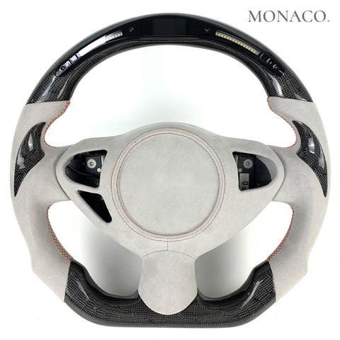 Custom carbon fiber steering wheel for Nissan 370Z-350Z-GT-R R35 (2003–2024): LED Display