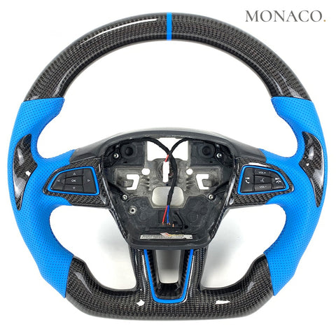 Custom carbon fiber steering wheel for Ford Focus RS ST Mk3 (2015–2018): Carbon
