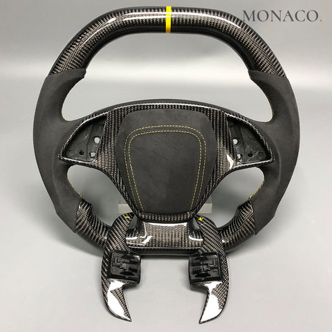 Custom carbon fiber steering wheel for Chevrolet Corvette C7 (2014–2019): Carbon