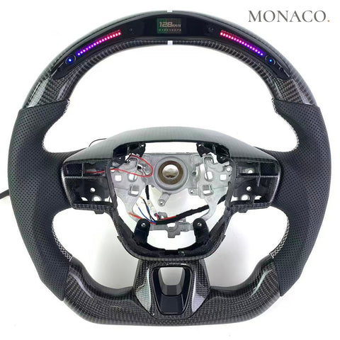 Custom carbon fiber steering wheel for Toyota Camry XV80 (2025–2025): LED Carbon
