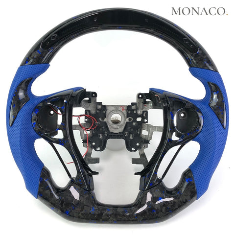 Custom carbon fiber steering wheel for Honda Accord-Odyssey (2013–2017): Blue
