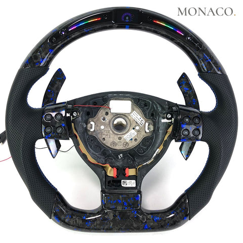 Custom carbon fiber steering wheel for Volkswagen Golf GTI Mk5 (2006–2009): LED Forged Carbon