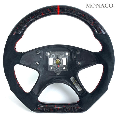 Custom carbon fiber steering wheel for Mercedes-Benz CLK, C-Class W204, C63-C350, W212-W218-W207-W172, GLA-GLB-GLC-GLE-GLS (2007–2019): Forged Carbon Fiber