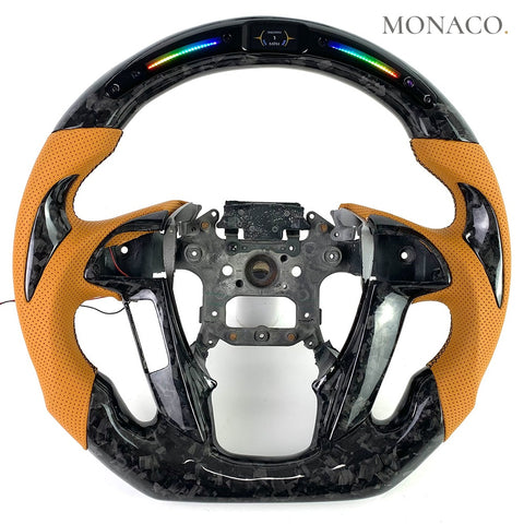 Custom carbon fiber steering wheel for Honda Accord (2008–2025): Brown