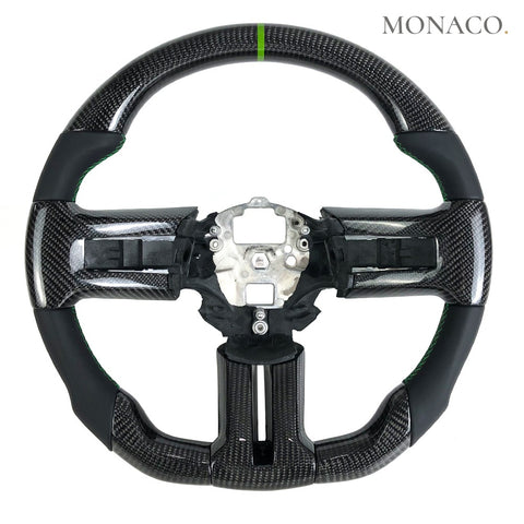 Custom carbon fiber steering wheel for Ford Mustang (2008–2014): Carbon