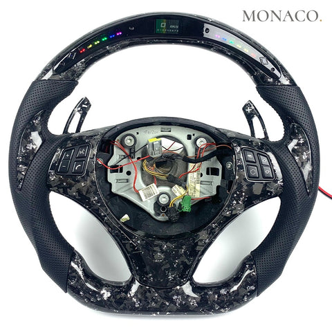 Custom carbon fiber steering wheel for BMW 3 Series E90 E91 E92 & M3 (2006–2013): Forged Carbon