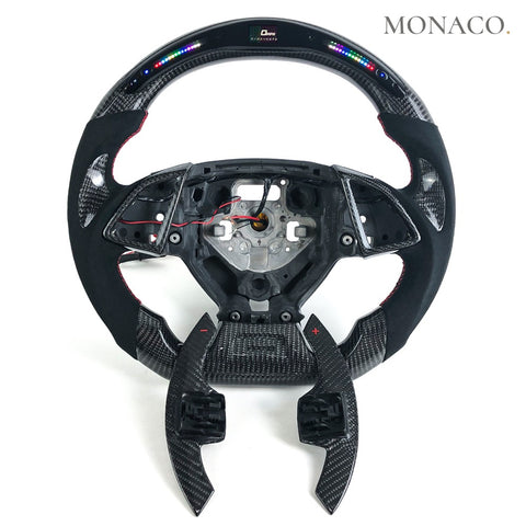 Custom carbon fiber steering wheel for Chevrolet Corvette C7 (2014–2019): LED Carbon